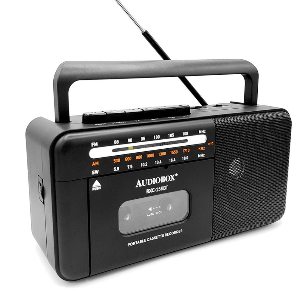 New Audiobox RXC-15BT Cassette Player MP3 & Recorder with AM/FM/SW Radio Speaker